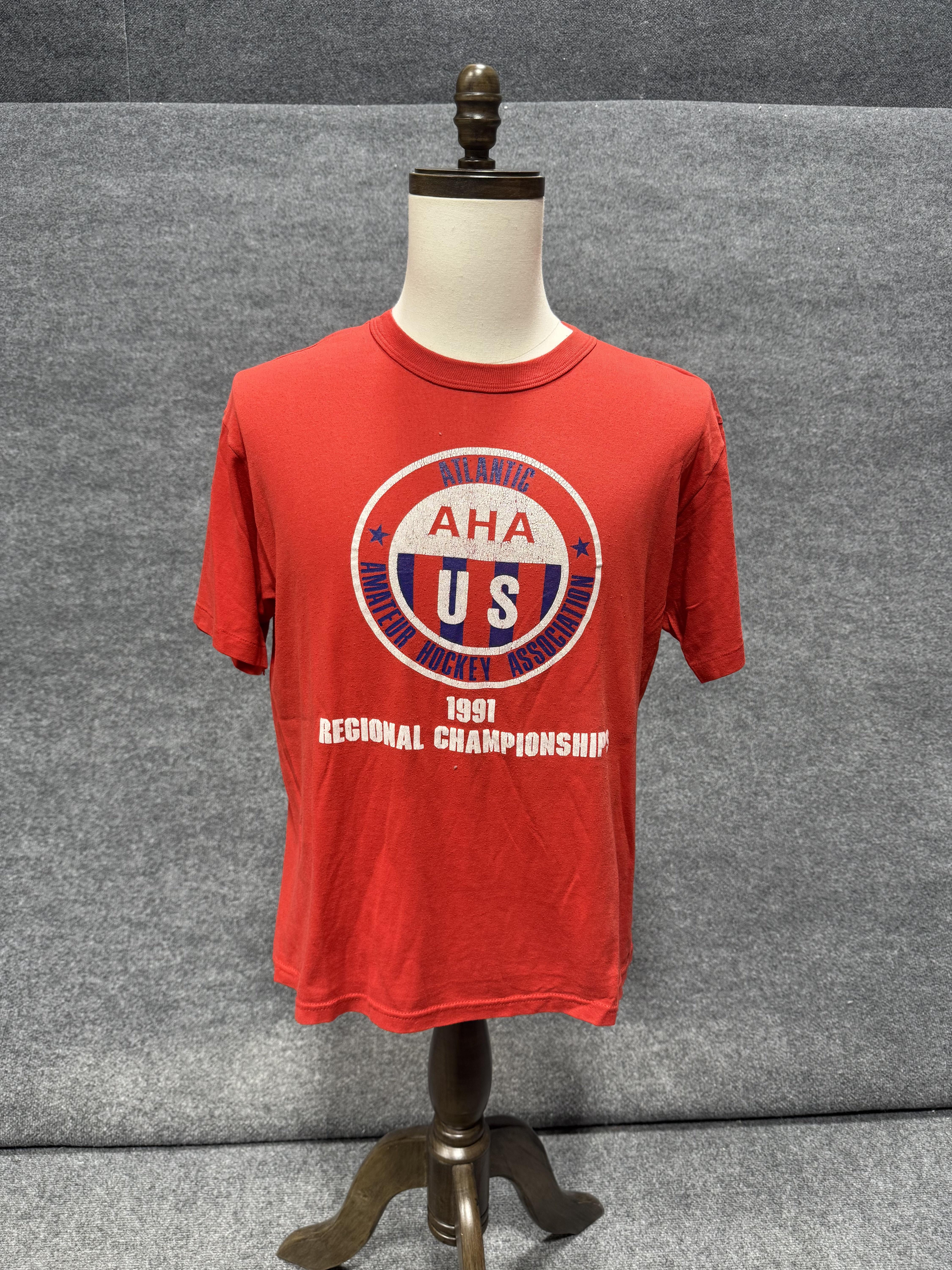 Vintage Aha Regional Championships Russell Athletic Shirt Mens Large Hockey 1991